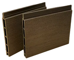 Sötétbarna Woody Zárt WPC kerítéselem.