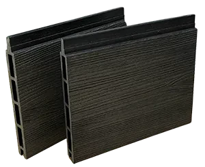 Antracit sötétszürke 3D famintás Woody Zárt WPC kerítéselem.